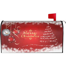 Couvercle magnétique de boîte aux lettres de Noël 45,7 x 53,3 cm Blanc hiver