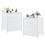 Mesa de cabeceira de tecido com 2 gavetas e pés ajustáveis, 50,8 cm (20 pol.) 1