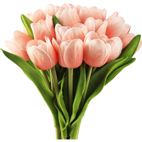 Künstliche Tulpen, groß, pink, 10 Stück