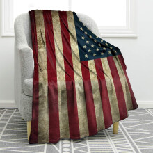 Patriotic USA Flag Flannel Throw Blanket 70x100cm