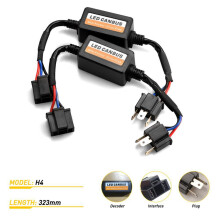 2 Stück H4 LED CANbus Decoder 9 bis 16 V Plug and Play gegen Flackern für LED Scheinwerfer mit Widerstand