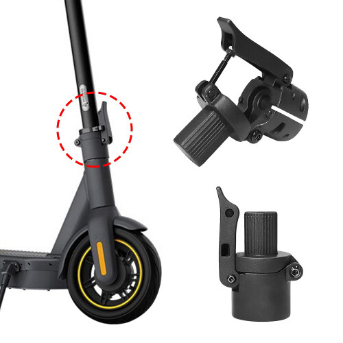 Folding Pole Base Replacement Part for Electric Scooter Compatible with Ninebot Max G30, Durable Black Mounting Accessory