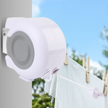 50 Fuß robuste, rostfreie Wäscheleine aus Edelstahl, verstellbar, für das Trocknen von Wäsche im Freien und im Garten