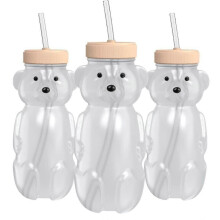Rietjesbeker voor baby’s 8 oz, set van 3, met deksel, oefenbeker voor drinken, geschikt voor thuis en onderweg