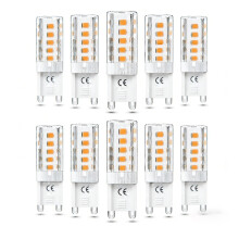 10 Pack G9 LED Bulbs Dimmable 5W Warm White 3000K Halogen Equivalent 50W, AC 110-220V, Energy Saving for Home Lighting