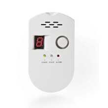Detector de gas LPG y natural, monitor enchufable con alarma sonora y pantalla digital LED, compacto para hogar