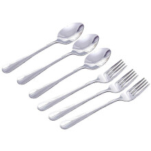 Set de 6 tenedores de acero inoxidable para niños, aptos para lavavajillas y viaje, acabado plateado, resistentes y seguros