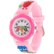Kinders horloge met cartoon uilenband voor dagelijks gebruik, licht en comfortabel, geschikt voor school en buitenspelen
