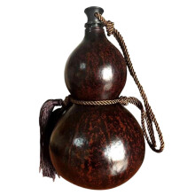 1000 ml auslaufsichere Kürbis-Wasserflasche mit retro Metall-Mundstück für Outdoor und Alltag, robust und leicht