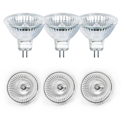 GU5.3 Halogen Bulbs 50W 12V, Warm White, 6 Pack for Recessed Ceiling and Display Lighting