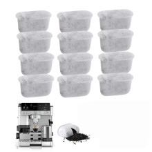 10 stuks vervangende houtskoolwaterfilters geschikt voor ES601 en ES701 espressomachine, actieve koolstoffilter voor koffie
