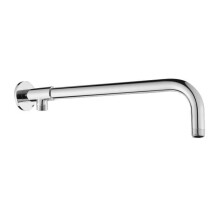 Brazo para cabezal de ducha de acero inoxidable de 33 cm con soporte de cobre, plata, cromado pulido para cabezal de ducha de lluvia