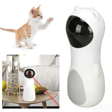 Automatic Cat Laser Toy with Timing Function, Dual Power Supply, Adjustable Angles, LED Interactive Toy for Indoor Cats, Quiet Play