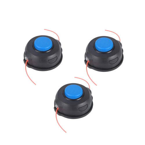 3 pezzi Testina automatica T25 per decespugliatore, ricambio per tosaerba, nero, resistente e facile da installare