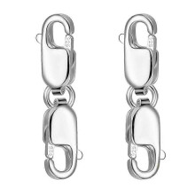 2 stuks dubbele kreeftsluiting 10 mm van sterlingzilver voor armbanden, kettingen en verlengingen