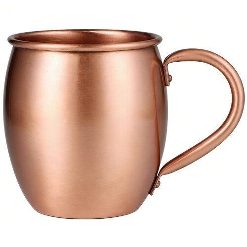 Bicchiere in rame puro da 530 ml per bar e ristoranti, ideale per bevande fredde, resistente e raffinato
