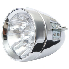 Vintage retro fietslamp voor montage aan de voorkant, 7 led, voor stadsfiets en fixie, krachtige koplamp voor veilig fietsen in het donker