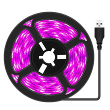 Strisce LED per coltivazione piante 5 V impermeabili, spettro completo, per uso interno, serra idroponica e acquario, 3 m, premium