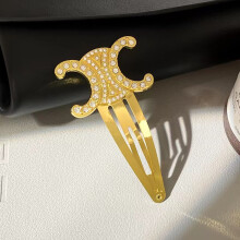 2 stuks dames haarclips goudkleurig met strass, grote BB-haarklemmen met zachte grip, lichtgewicht en comfortabel