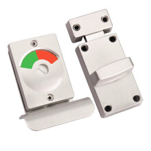 Verrou de confidentialité pour porte de toilettes avec indicateurs d’état rouge et vert, design discret en métal robuste】【。