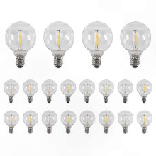 Lampadine LED globo G40 con base E12, confezione da 20, resistenti agli urti, per illuminazione decorativa a stringa solare