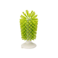 Cepillo de limpieza para fregadero y vasos con ventosa vertical, para botellas y vasos, cepillo de fregar para cocina, de cerdas resistentes