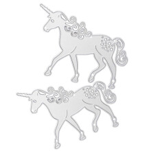 Metalen stansmallen voor decoratie 2 stuks eenhoorn voor kaarten, scrapbooking en knutselprojecten snel en nauwkeurig কট
