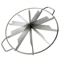 Cortador de pastel de acero inoxidable de 10 porciones para repostería, marcador de porciones y utensilio de cocina