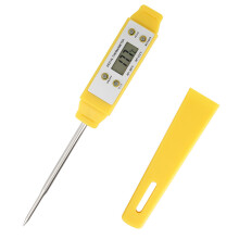 Digitales Lebensmittelthermometer mit automatischer Kalibrierung, Stiftform, hohe Genauigkeit, elektronisches Taschenthermometer, Gelb