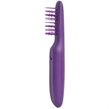 Cepillo desenredante eléctrico con púas de punta blanda para eliminar nudos rápidamente, uso en seco y húmedo, morado natural