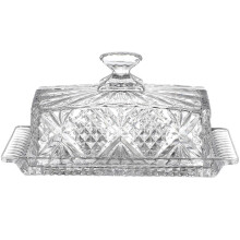 Beurrier en verre rectangulaire, boîte de rangement pour aliments, usage quotidien, 20,70 x 10,00 x 9,00 cm, hygiénique, 1 lot