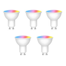 5 pezzi lampadine LED smart GU10 WiFi dimmerabili 5W 220V controllabili da app, compatibili con Alexa e Google Assistant