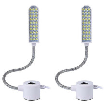 30 LED-naaimachineverlichting met magnetische voet en flexibele zwanenhals, draagbare werklamp, 2 stuks, Europese stekker