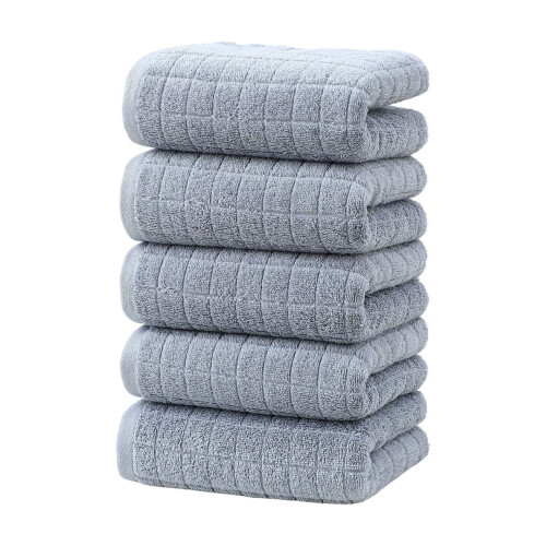 Serviettes à mains en coton beige, épaisses et douces, lot de 5