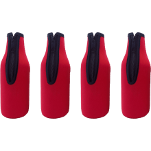 Funda aislante para botella de cerveza – 355 ml, con cremallera, de neopreno