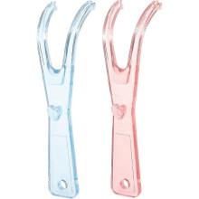 Set Of 2 Reusable Dental Floss Holders (pink + Blue)