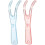 Set Of 2 Reusable Dental Floss Holders (pink + Blue) 1