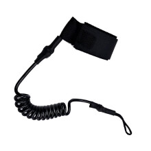 (Black) Paddle Safety Rod Elastic Leash Boats Raft Stretch Rope Blue