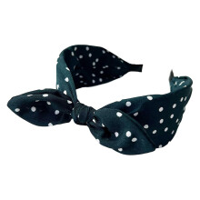 Women Dot Print Bunny Ears Headband Wide Elastic Non Slip Hair Hoop Hair Accessory for Daily Wear and Party