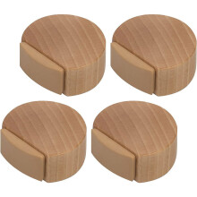 Türstopper aus Holz für Boden und Parkett, dezent und elegant, 4er-Set aus Buchenholz für sicheren Halt und stilvolles Zuhause