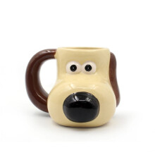 Keramische koffiemok met 3D vorm voor koffie en thee, origineel cadeau, stevig en geschikt voor dagelijks gebruik