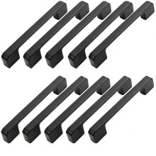 Lot de 10 poignées de meuble, entraxe 96 mm, métal durable pour armoires et tiroirs, finition élégante pour cuisine et chambre