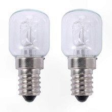 2er Set E14 Hochtemperatur Halogenlampe 500 C 25 W Backofenlampe Quarzglas 250 V für Ofen und Herd