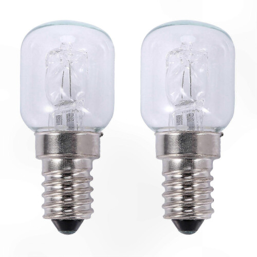 2 Pack E14 High Temperature Halogen Oven Light Bulb 500C 25W 250V Quartz Replacement Bulb for Kitchen Appliances