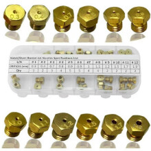 Messing sproeimondenset voor propaangas en LPG, 36 stuks, M6x0,75 mm voor gasfornuizen en kooktoestellen