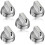 5 Pcs Stainless Steel Stove Knob Replacement for Cooktop and Burner Control, Durable Appliance Knobs, Easy to Install 1