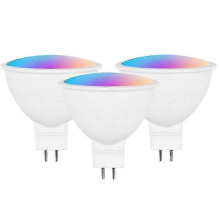 Set di 3 lampadine LED intelligenti MR16 WiFi 12V 5W RGBCW dimmerabili, controllo vocale Siri, luce cangiante per illuminazione spot