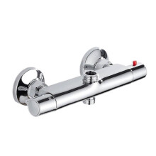 Grifo termostático para ducha con acabado cromado, tecnología TurboStat para control rápido y preciso de la temperatura, compatible con todo