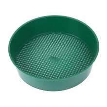 Green Round Garden Sieve Plastic Sand and Soil Sifter for Compost, Stone Screening Tool for Outdoor Gardening