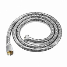 Extra Long 1.5m Stainless Steel Shower Hose, Thickened Flexible Bathroom Tube, 304 Stainless Steel, Silver, G1/2 Connector